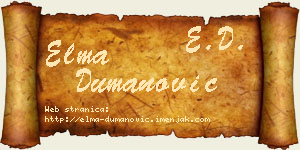 Elma Dumanović vizit kartica